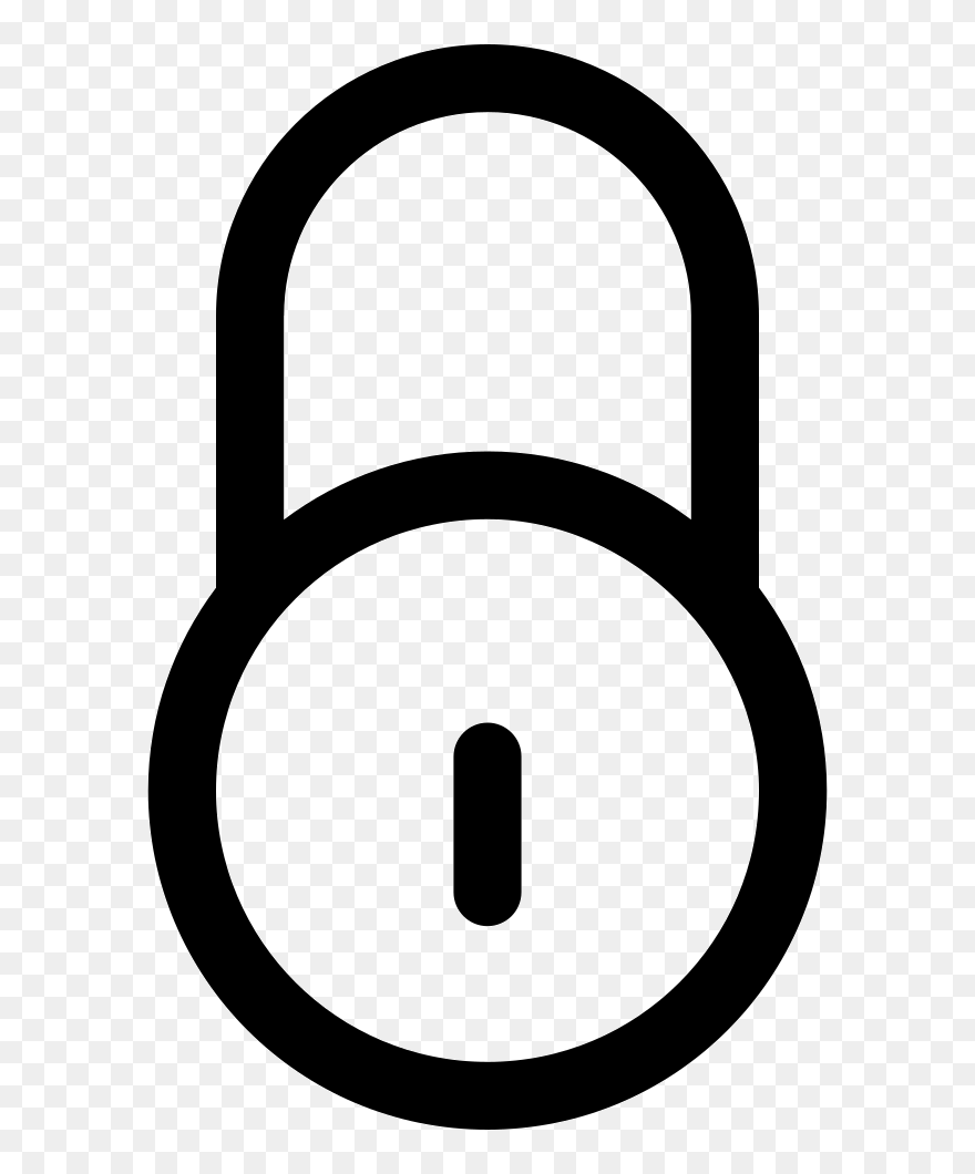 Lock Circular Padlock Outline Tool Symbol - Charing Cross Tube Station Clipart