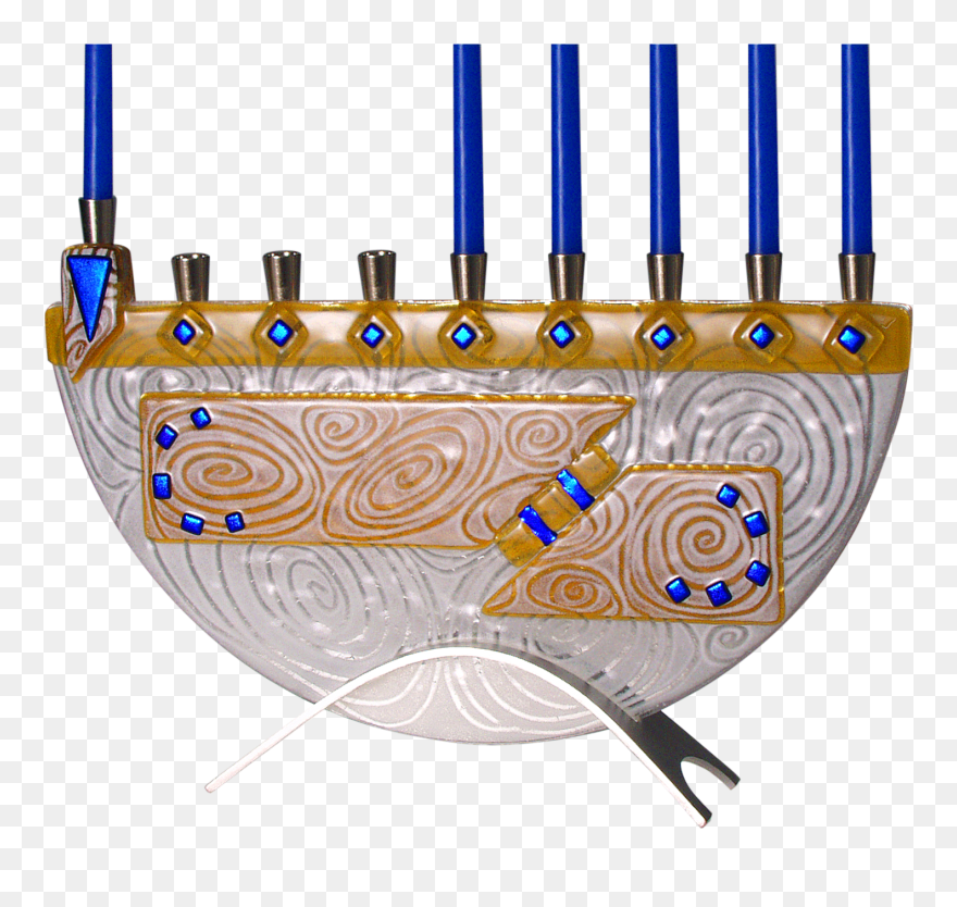 Transparent Blue Menorah Clipart - Menorah - Png Download