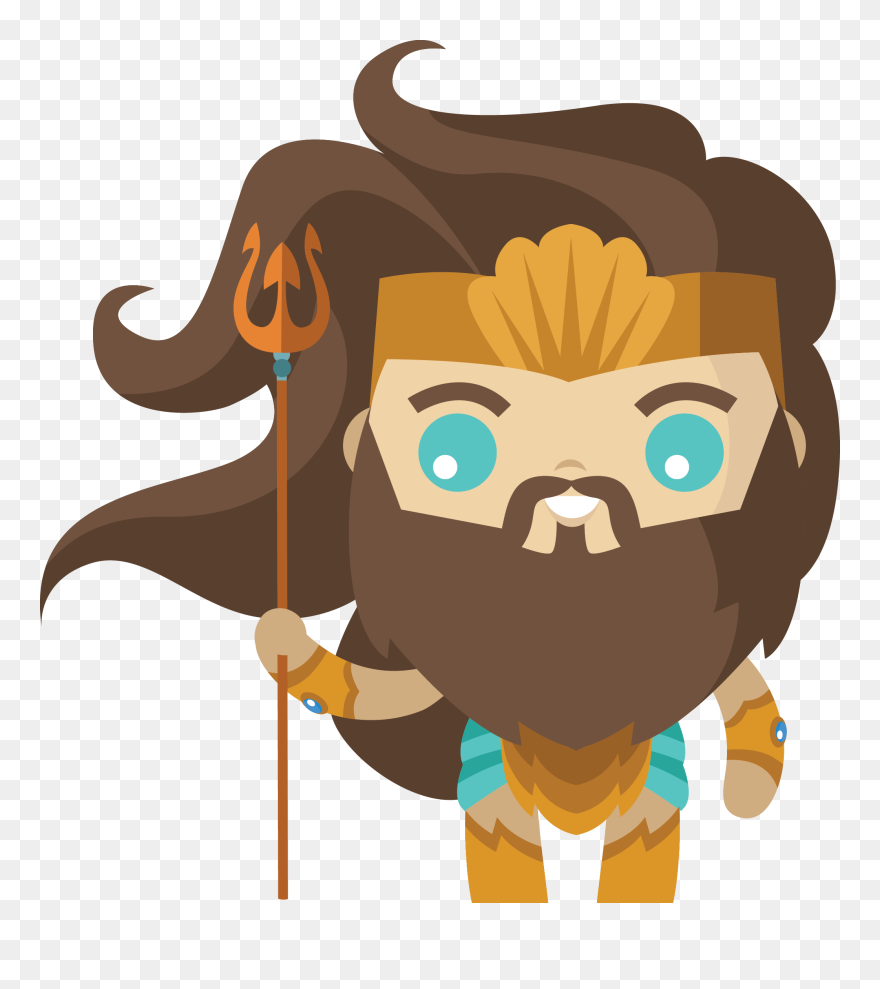 Cute Poseidon Clipart