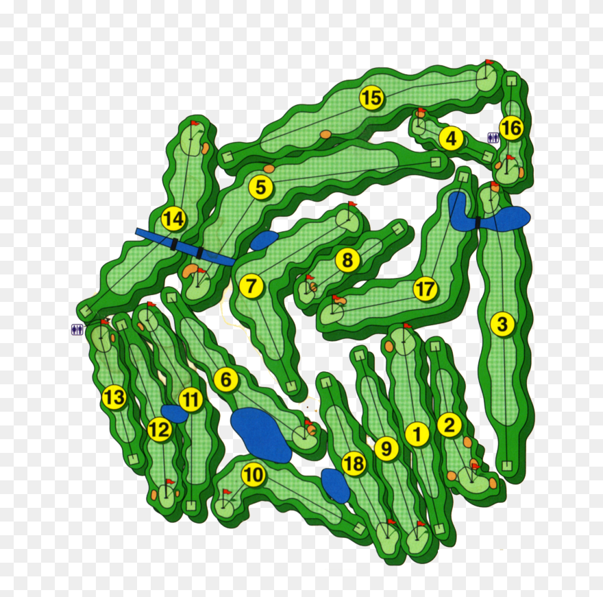 The Course - Twin Hills Country Club Map Clipart