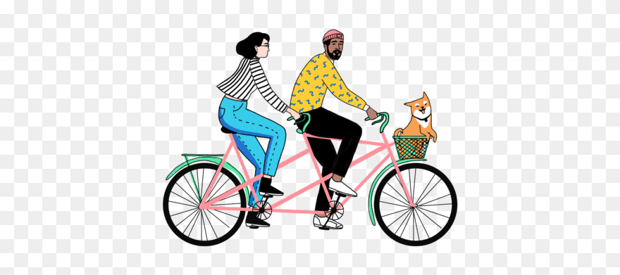 #couple #bike #bicycle #couple - Road Bicycle Clipart