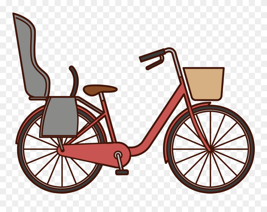 Illustration Of A Bicycle With A Child Seat Life Is A Journey Biking