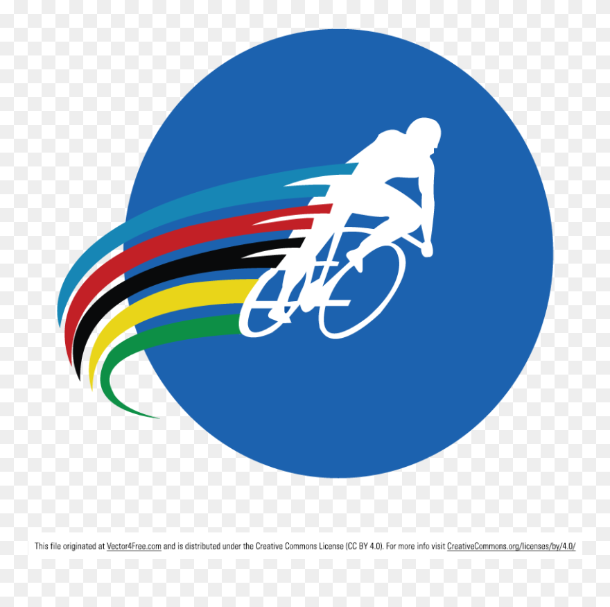 Bike Vector Vector Graphics - Cyclist Vector Logo Clipart