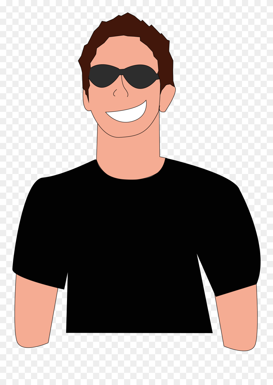 Cartoon Man With Sunglasses Clipart