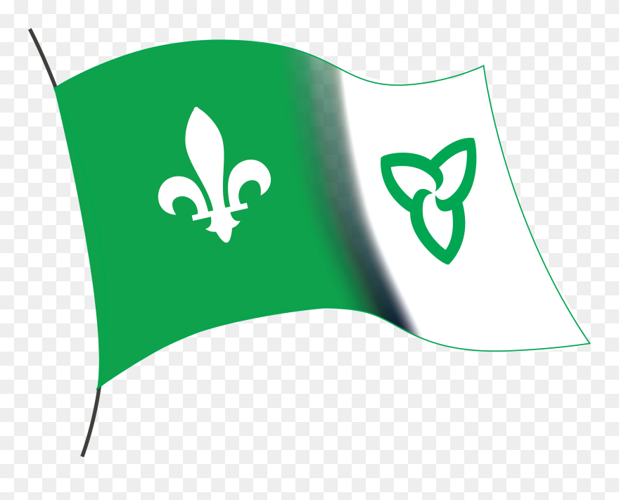 Franco-ontarian Flag - Franco Ontario Clipart