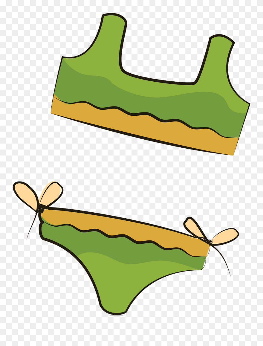 Green Bikini Clipart - Bikini Clipart - Png Download