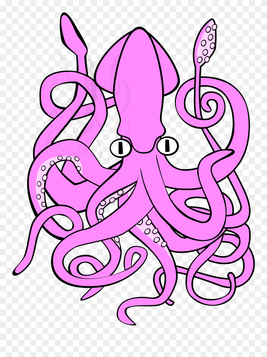 Squid Transparent Background Pink Clipart