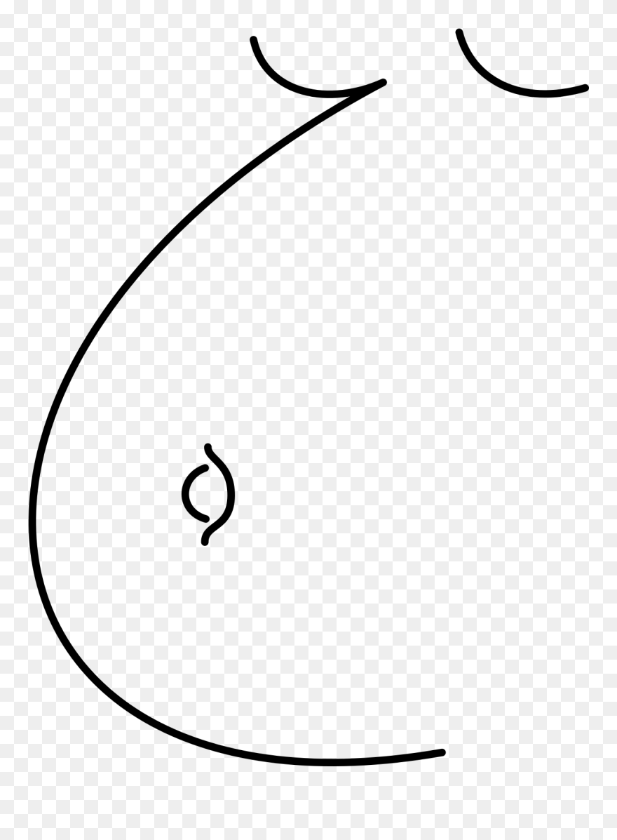 Pregnant Belly Clipart - Png Download