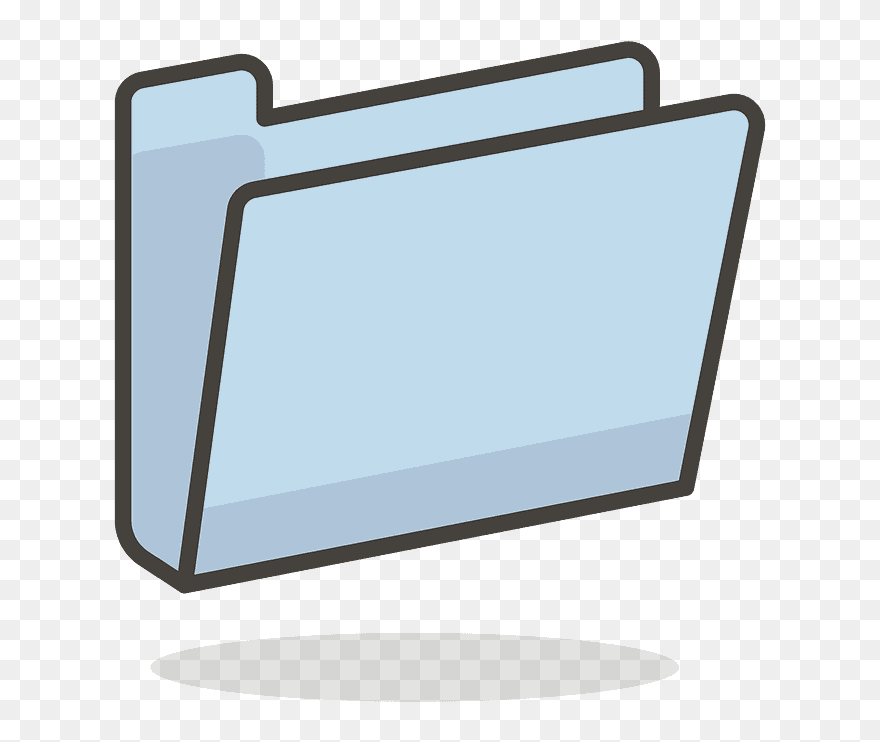 Open File Folder Emoji Clipart - Flat Panel Display - Png Download
