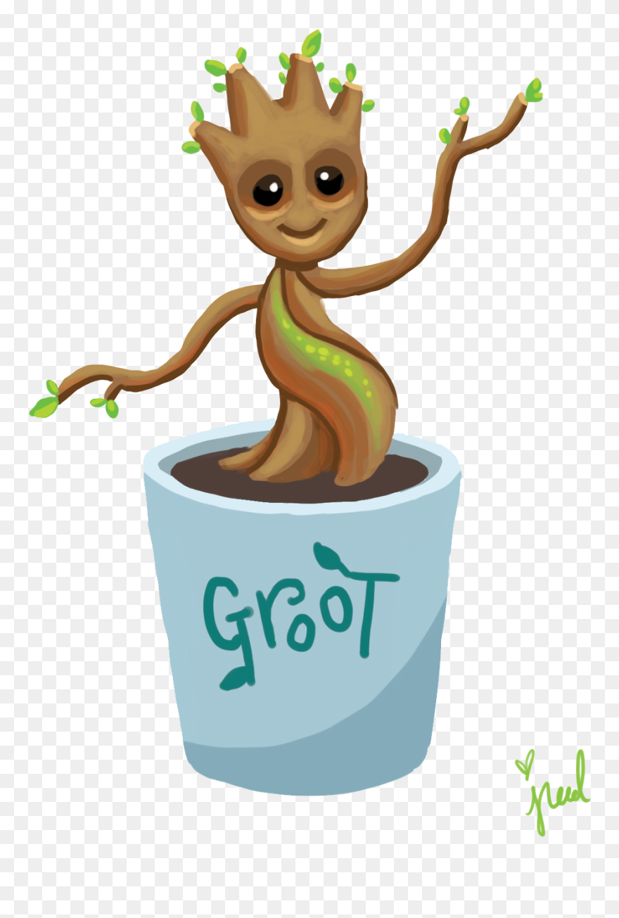 Groot Png - Baby Groot Guardians Of Galaxy Rocket Clipart
