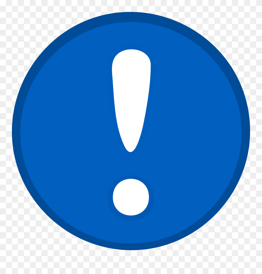 Blue Circle With Exclamation Mark Clipart