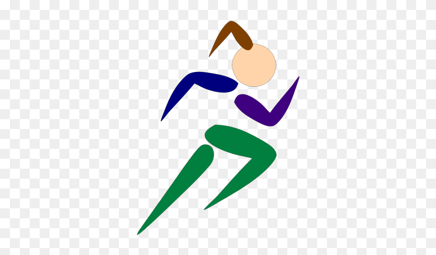 Girl Stick Figure Running Clipart