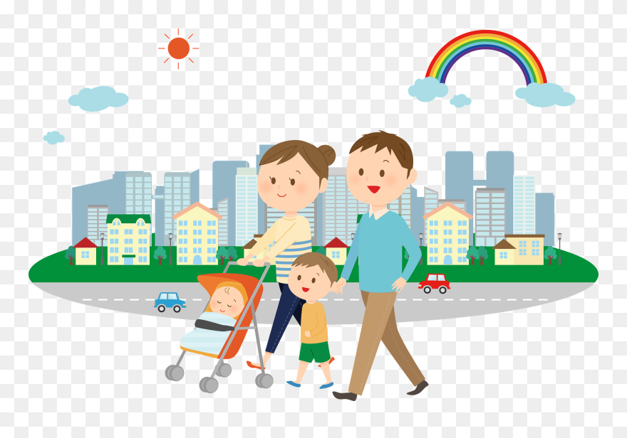 家族 イラスト ベビーカー Clipart