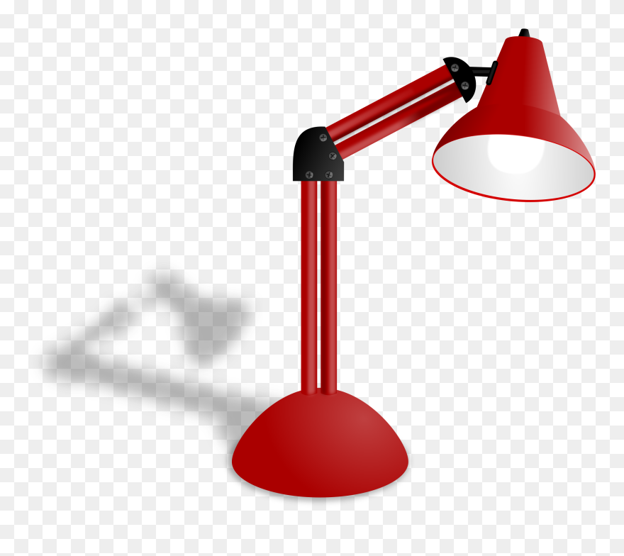 Bulb Clipart Comic - Red Lamp Clipart - Png Download