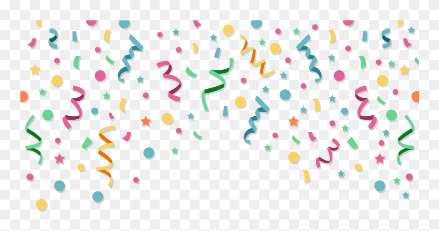 Modern Confetti Flat Design Png Image - Confetti Png Clipart