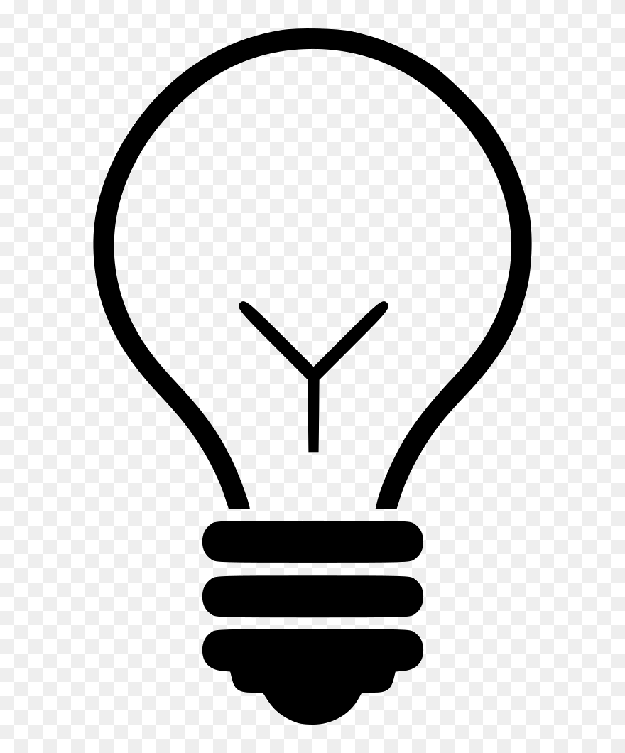 Lamp Bulb Idea - Light Bulb Pictogram Transparent Clipart