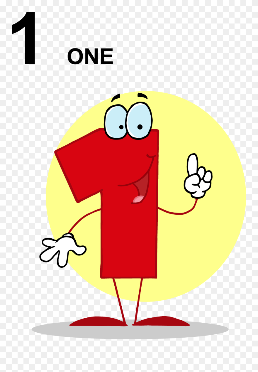 Number 1 Clipart With Object - Number One With Objects - Png Download