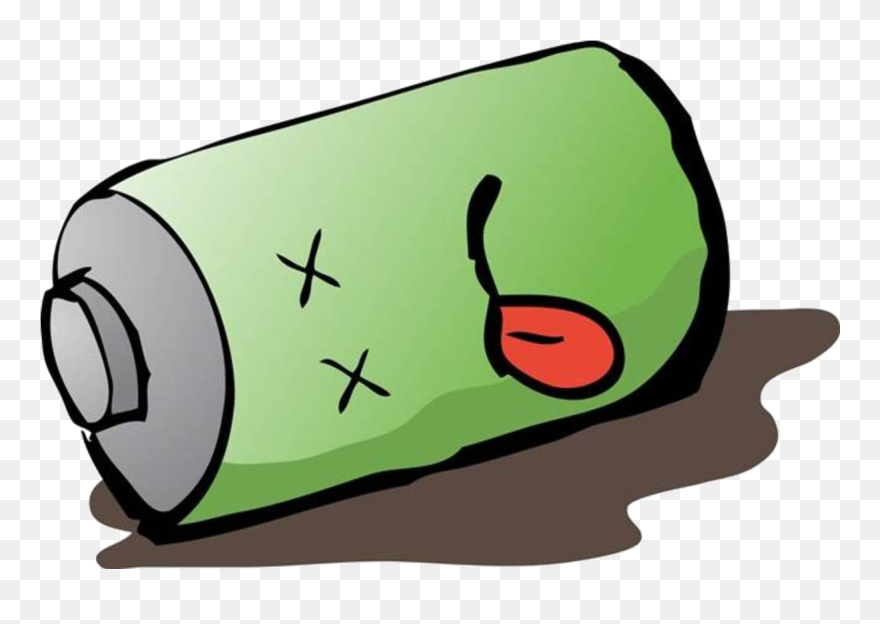 Toaster Clipart Dead - Empty Battery Cartoon - Png Download