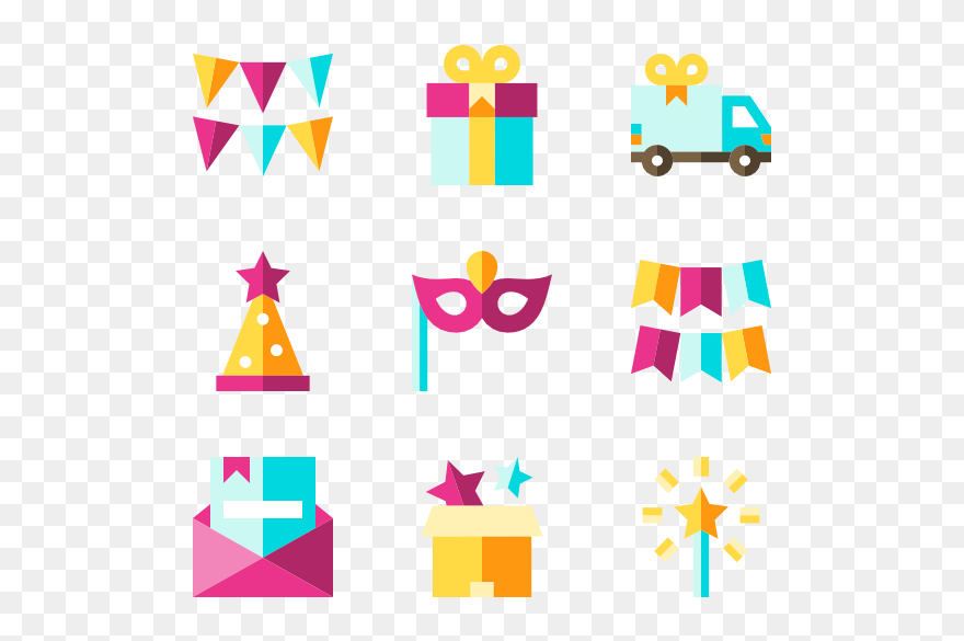 Birthday Clipart Icon, Birthday Icon Transparent Free - Transparent Background Birthday Icons - Png Download