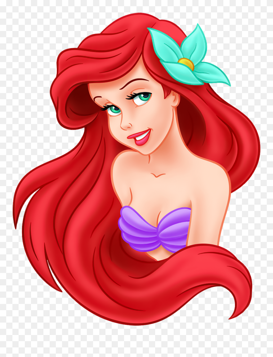 Ariel Little Mermaid Face Clipart