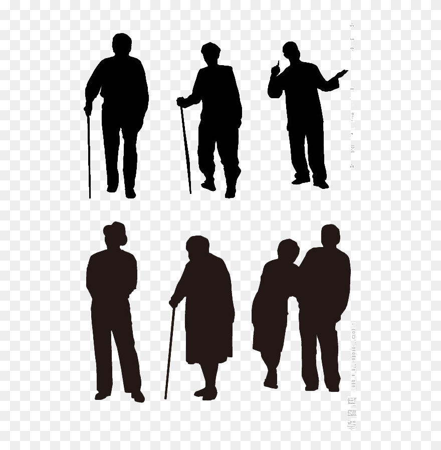 Lonely Old Man Silhouette Png Download - Statue Of Unity Clipart