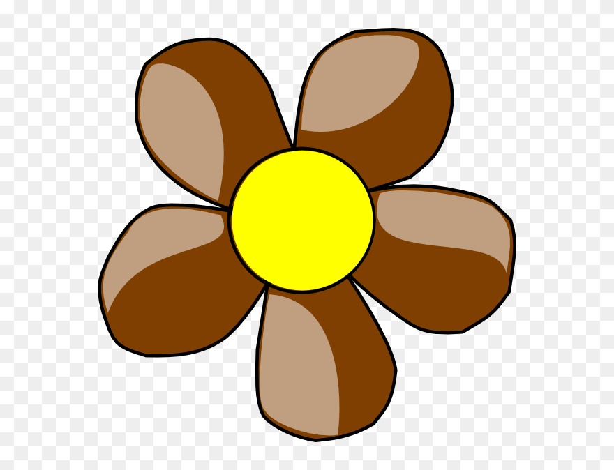 Flower Daisy Clipart Clip Art Freeuse Library Brown - Cartoon Daisy Flower Png Transparent Png