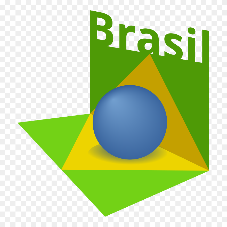 Brazil Flag Art 3d - Vector Graphics Clipart