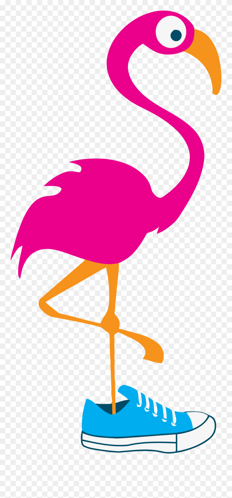 Running Flamingo Clipart