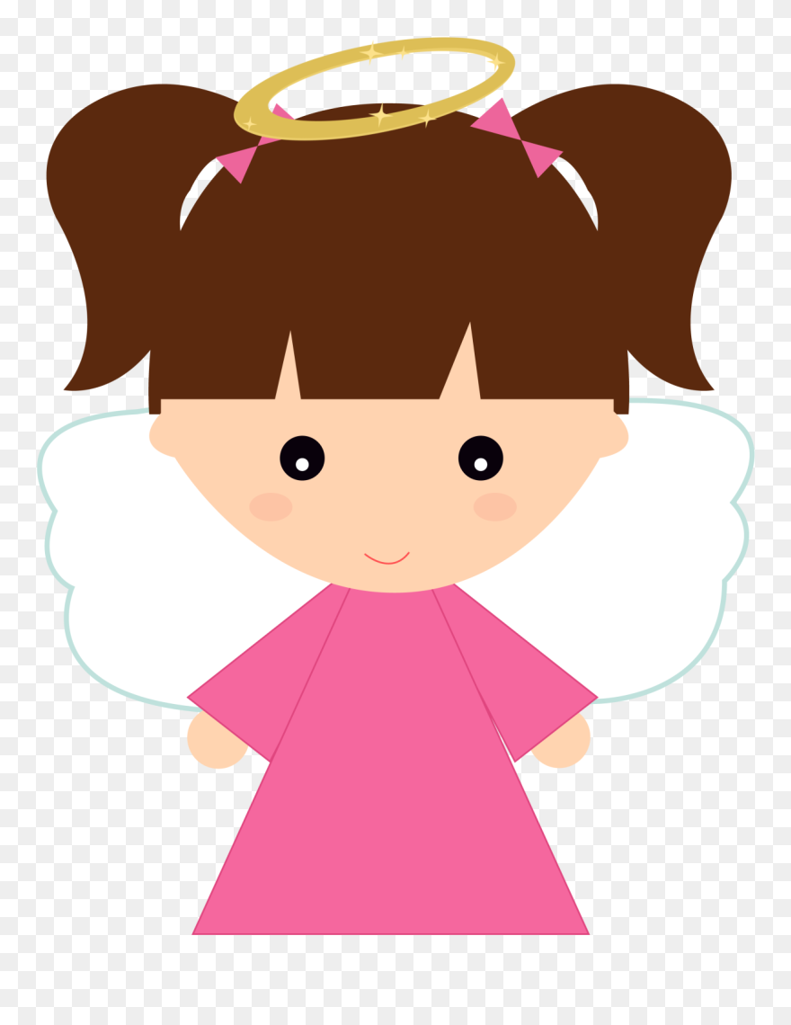 Christmas Girl Clipart Image Royalty Free Library Pin - Angelito De Bautizo Niña - Png Download