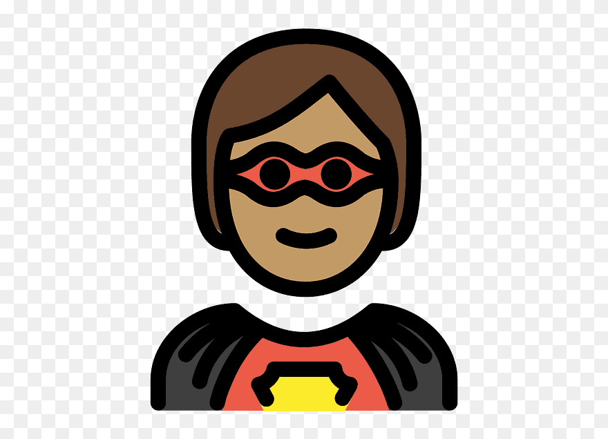 Superhero Emoji Clipart - Clip Art - Png Download