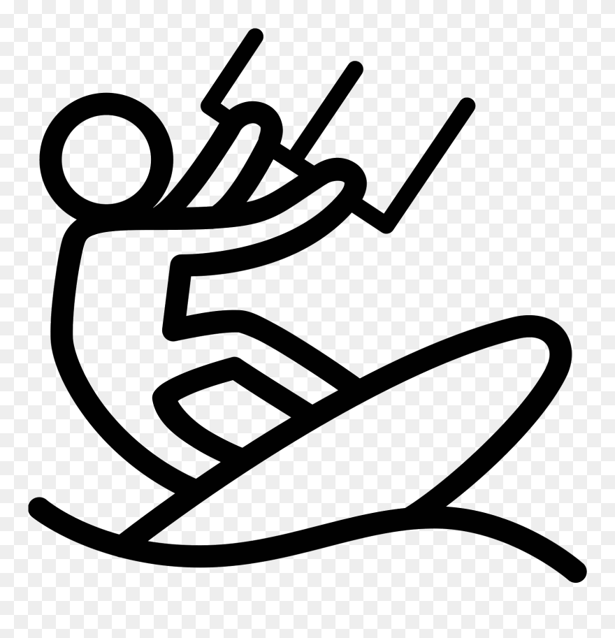 Kitesurfing Icon Free Download - Emoji Kiteboarding Clipart