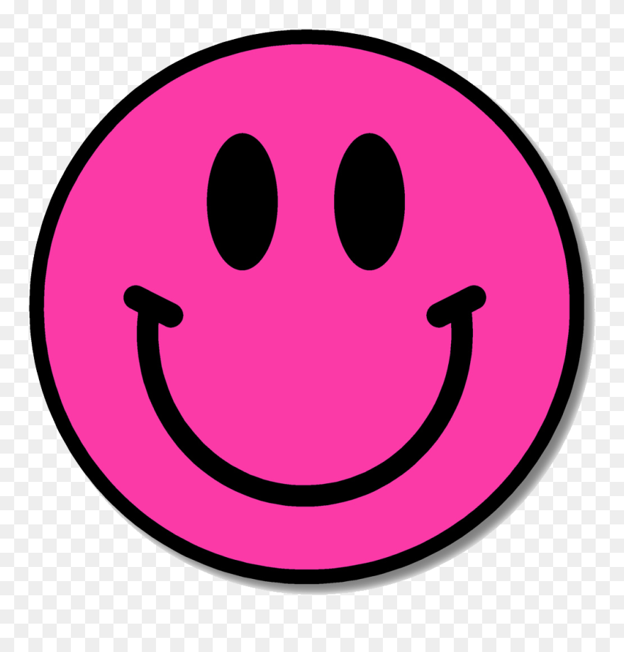 Smiley Face Emoticon Clip Art - Pink Smiley Face Clipart - Png Download