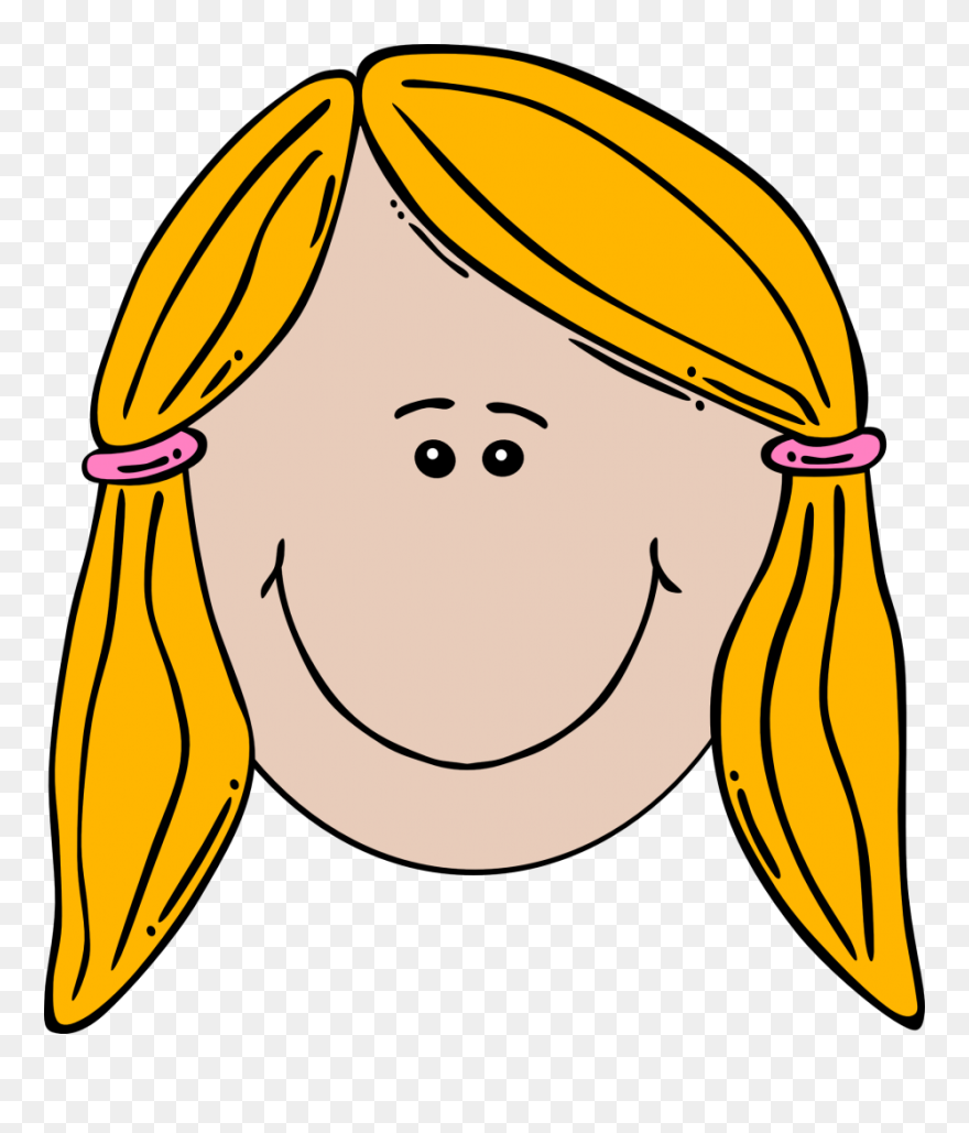 Face Clip Art Free Large Imag - Girl Happy Face Clipart - Png Download