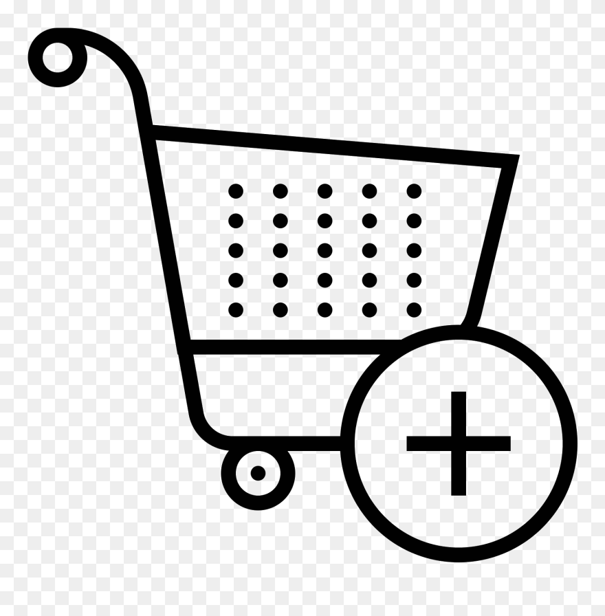 Add Shopping Cart Icon - Shopping Trolley Clipart E - Png Download