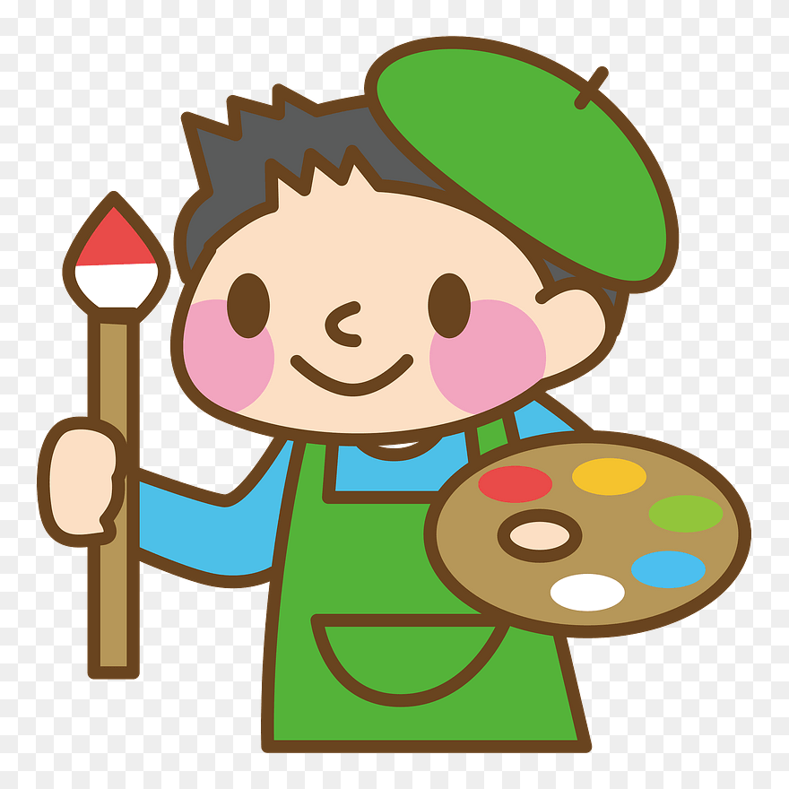 Painter Man Clipart - Cartoon Barber Transparent Background - Png Download