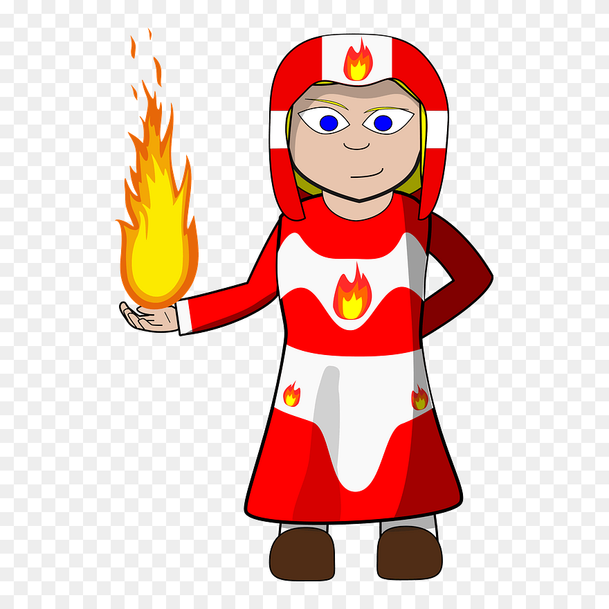 Fire Mage F Clipart - Mage Clipart - Png Download