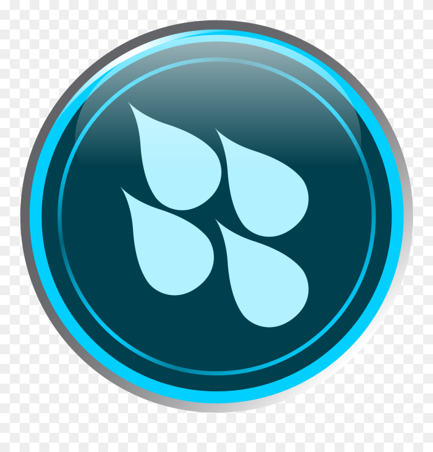 Water Scroll Element Emblem - Álvaro Obregon Garden Clipart