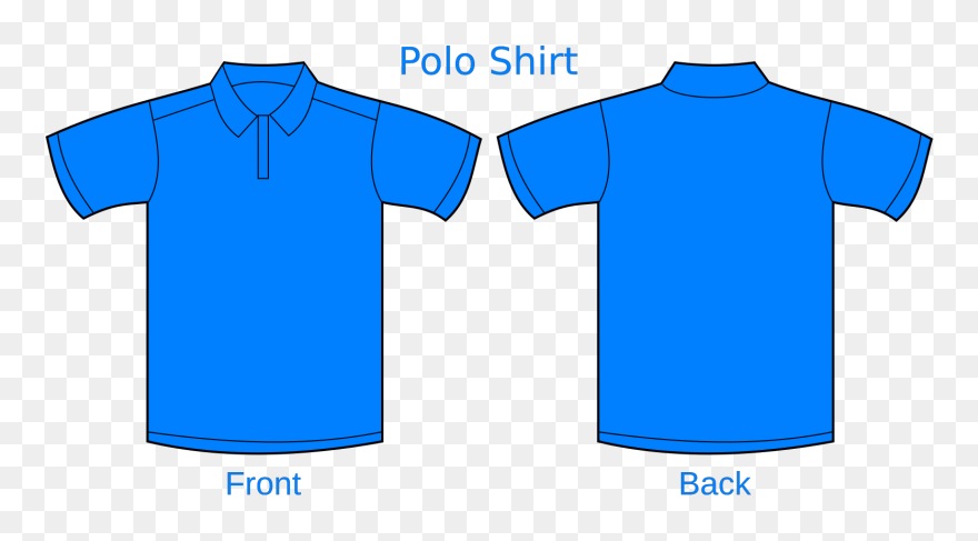 Jersey Vector Polos Biru Clipart