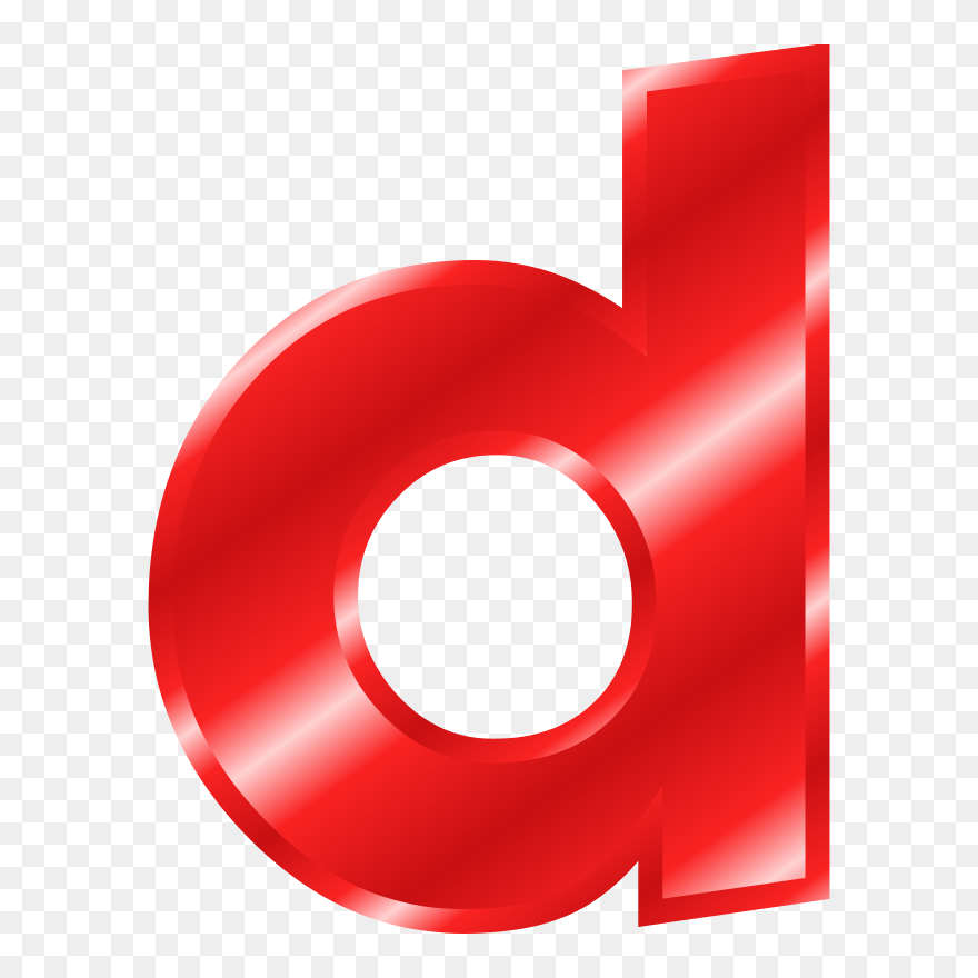 Effect Letters Alphabet Red - Alphabet Small Letter D Clipart