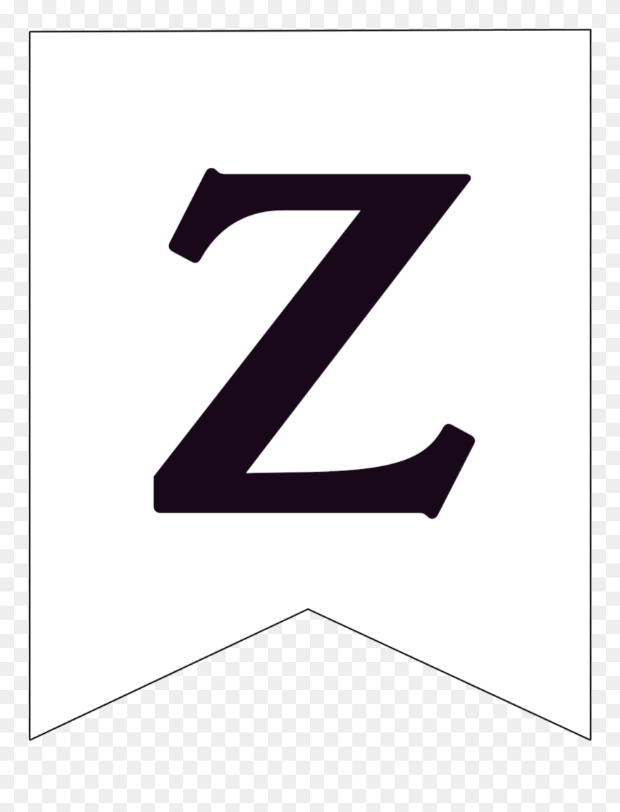 Free Printable Black And White Pennant Banner Letter - Calligraphy Clipart