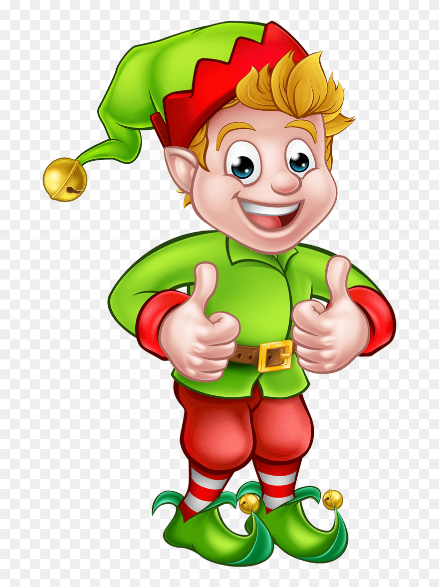 Transparent Elf Transparent Png - Cartoon Christmas Elf Clipart