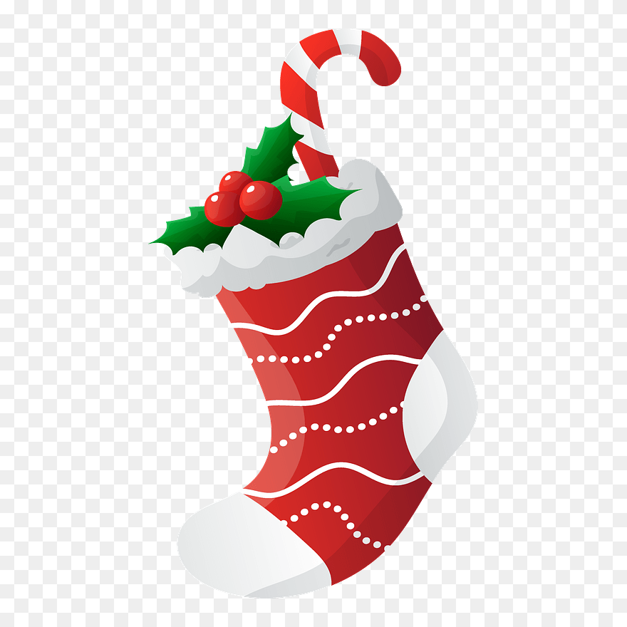Christmas Stocking Clipart - Illustration - Png Download
