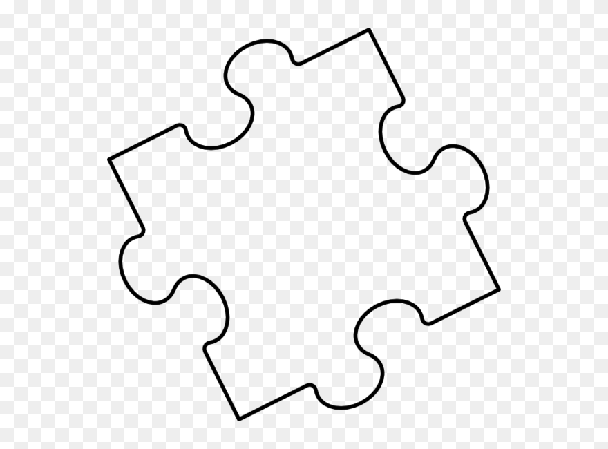 Puzzle Coloring Page For Fun And Mental Exercise Clipart - Jigsaw Puzzle Piece Blank - Png Download