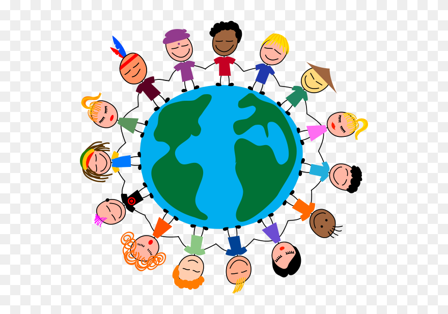 Clipart Dünya Üzerinde Dünya Çocukları - Kids Around The World Clipart - Png Download