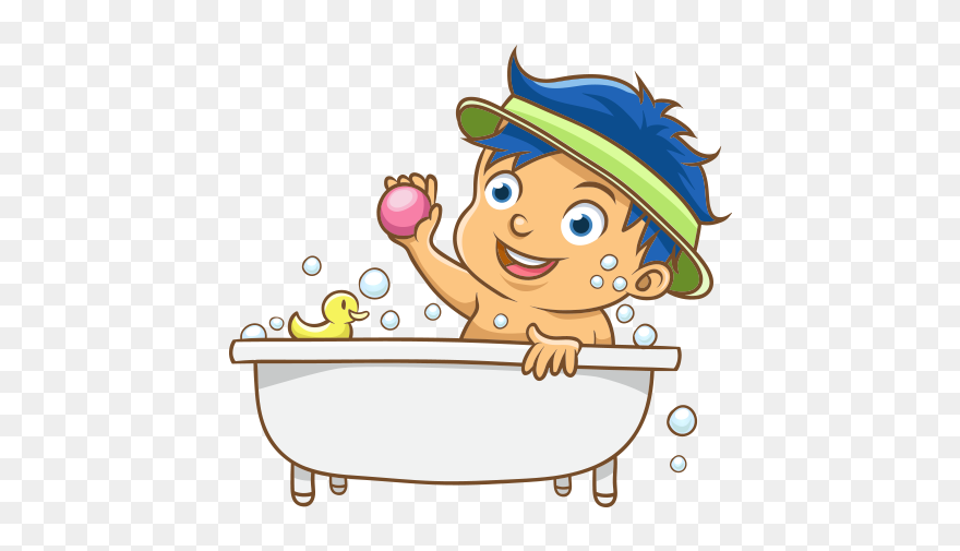 Clipart Banyo Yapan Çocuk - Baden Clipart - Png Download