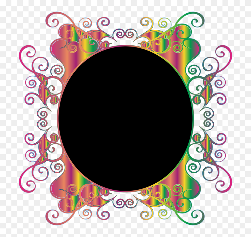 Pink,picture Frame,flower - Circle Frames Background Clipart