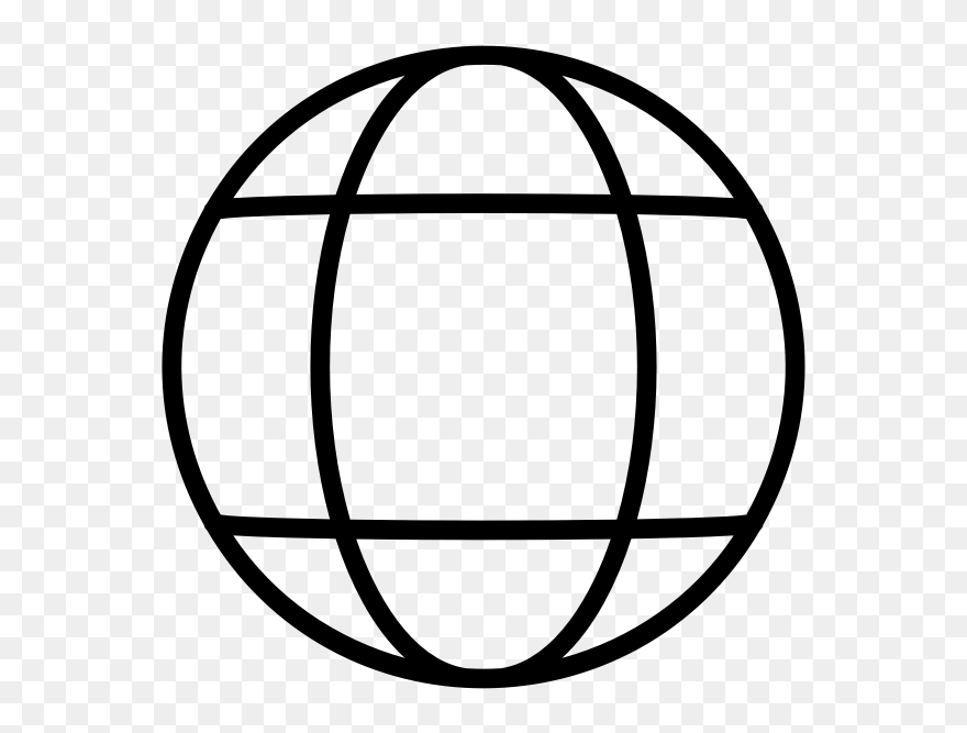 Simple Globe Icon - Logo Website Vector Clipart