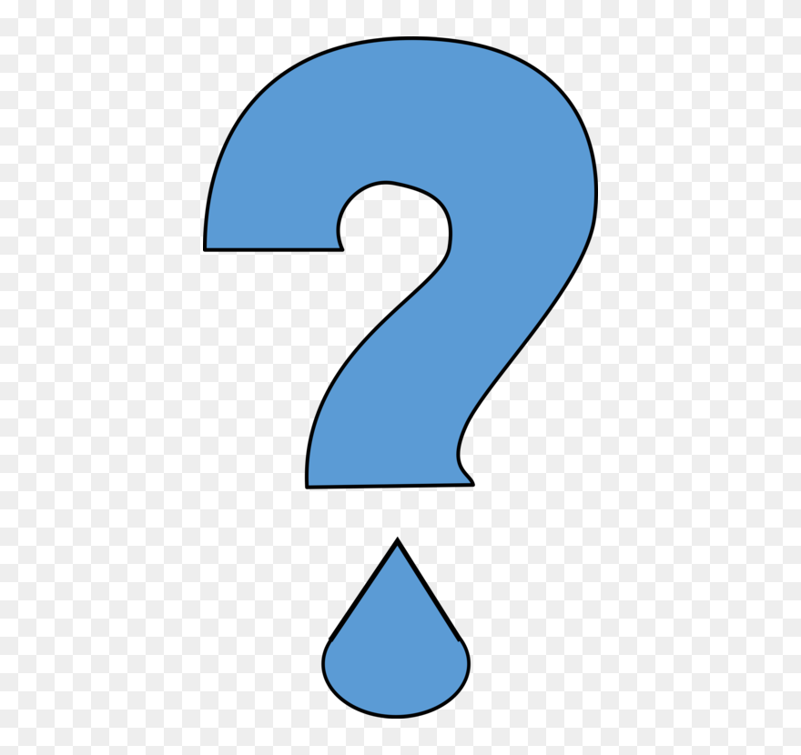 Blue,angle,area - Water With A Question Mark Clipart
