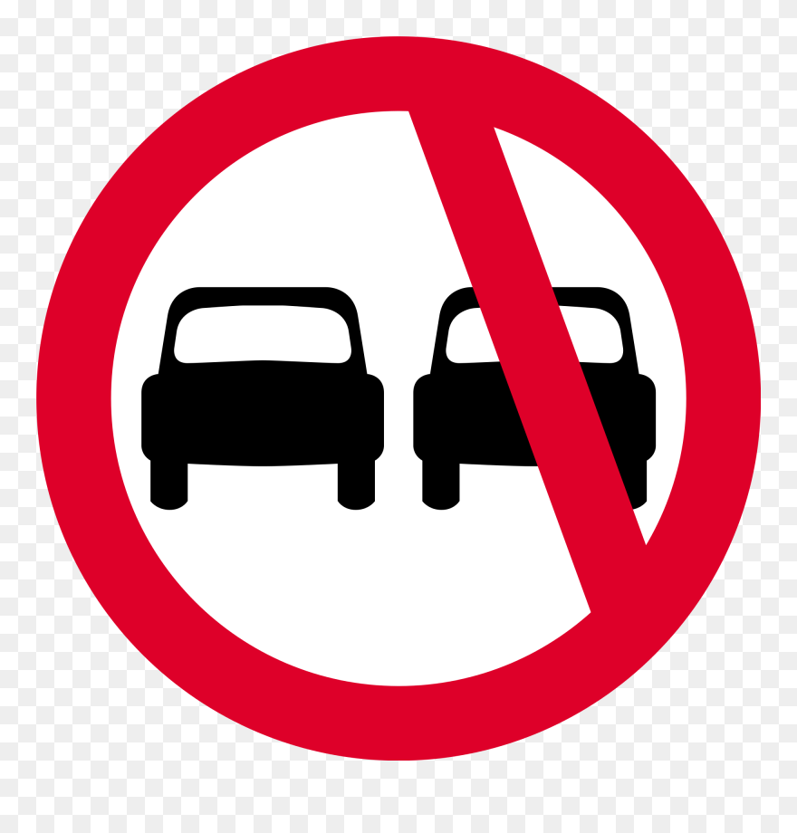 Drivers License Clipart Generic - Traffic Sign No Overtaking - Png Download