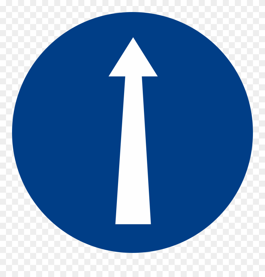 Malaysia Road Sign-go Straight - Go Straight Clipart